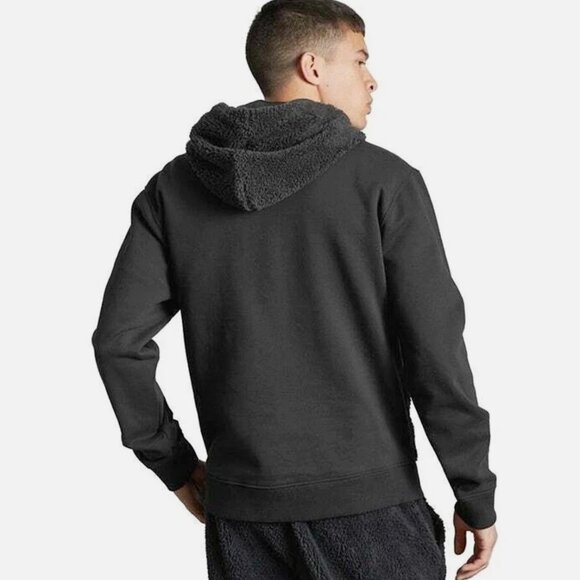 Champion Men's Faux-Fur Half-Zip Hoodie Sherpa Sweatshirt Size XS Cozy Comfy - Picture 3 of 10